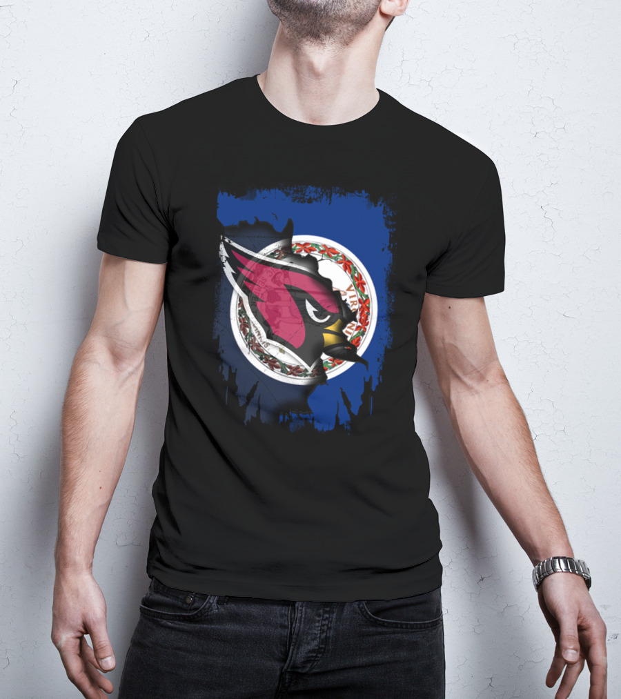 Virginia State Flag With Cardinals T-Shirt
