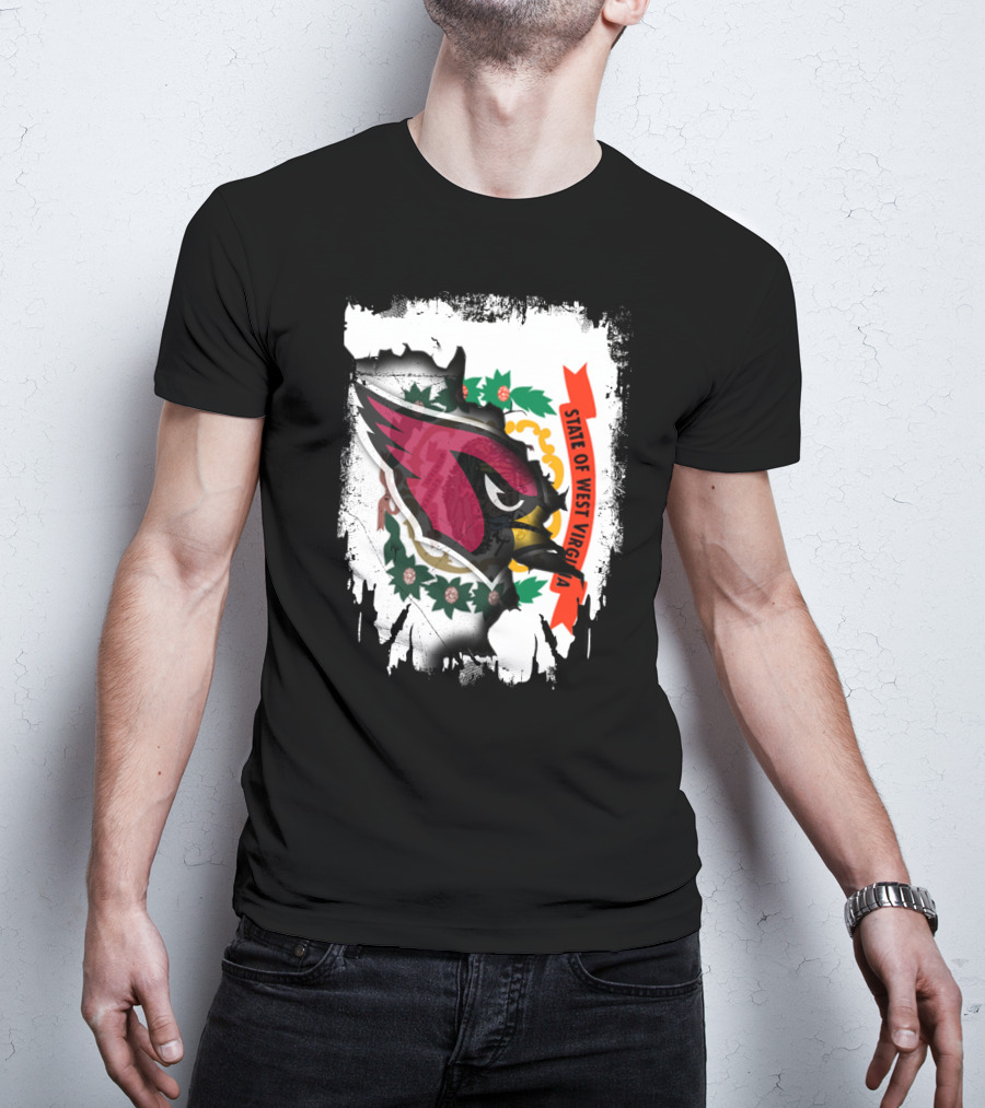 State Of West Virginia Cardinals Vintage Emblem T-Shirt