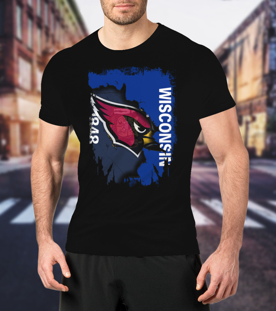 Wisconsin 1848 Together With Cardinals T-Shirt