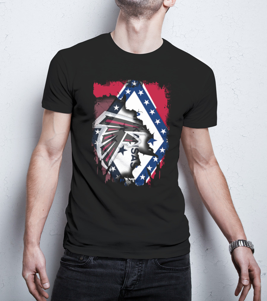 Arkansas Flag With Atlanta Falcons T-Shirt