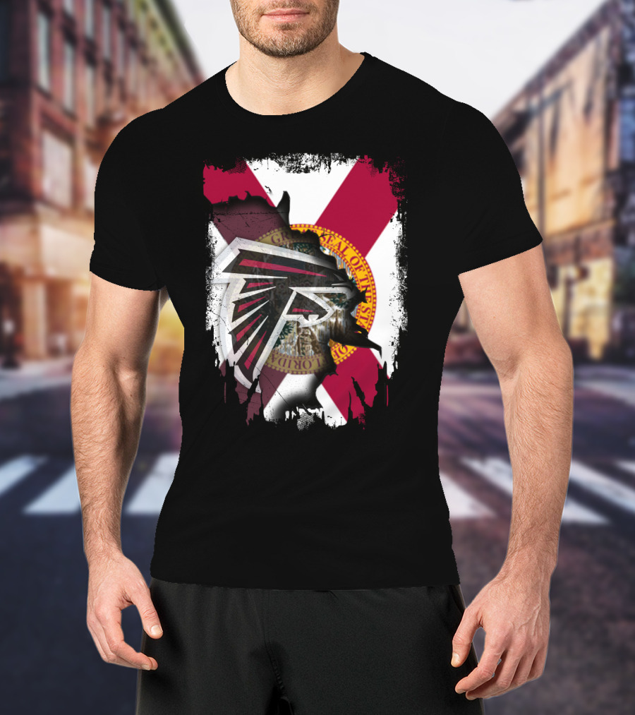 Florida Flag With Falcons Logo Integration T-Shirt