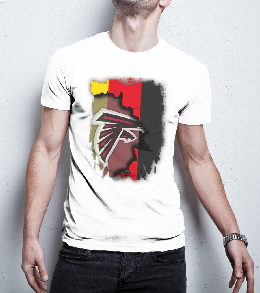 Germany Flag With Falcons Logo Mashup T-Shirt