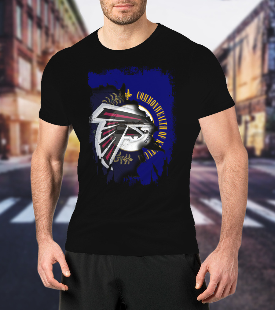 Commonwealth Of Kentucky And Atlanta Falcons United T-Shirt