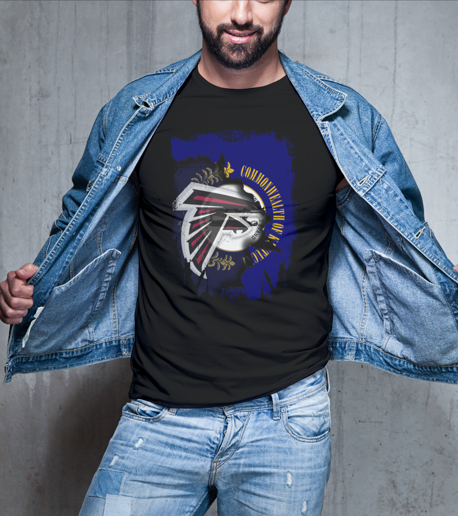 Commonwealth Of Kentucky And Atlanta Falcons United T-Shirt
