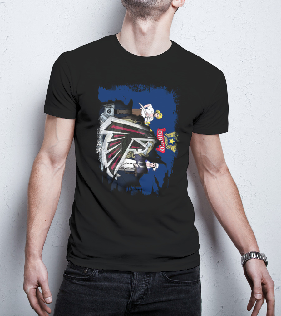 Maine State Seal With Atlanta Falcons Logo Integration T-Shirt