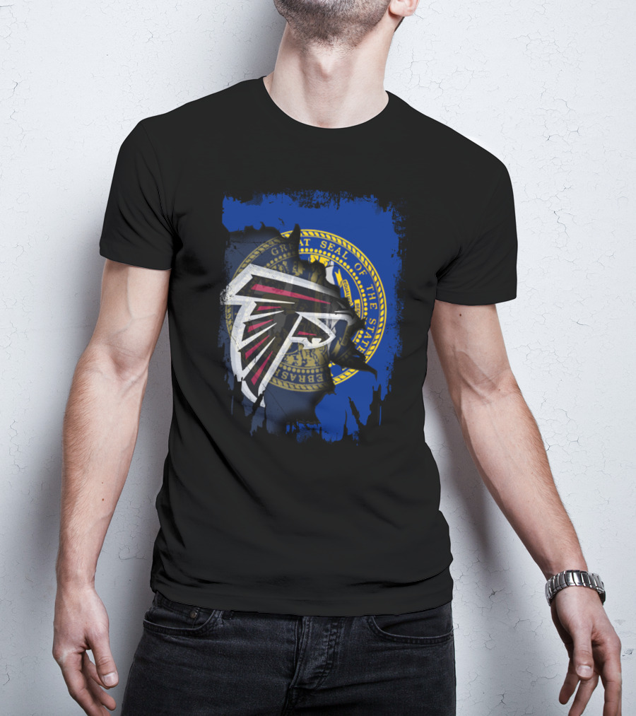 Together Nebraska State Seal With Falcons T-Shirt