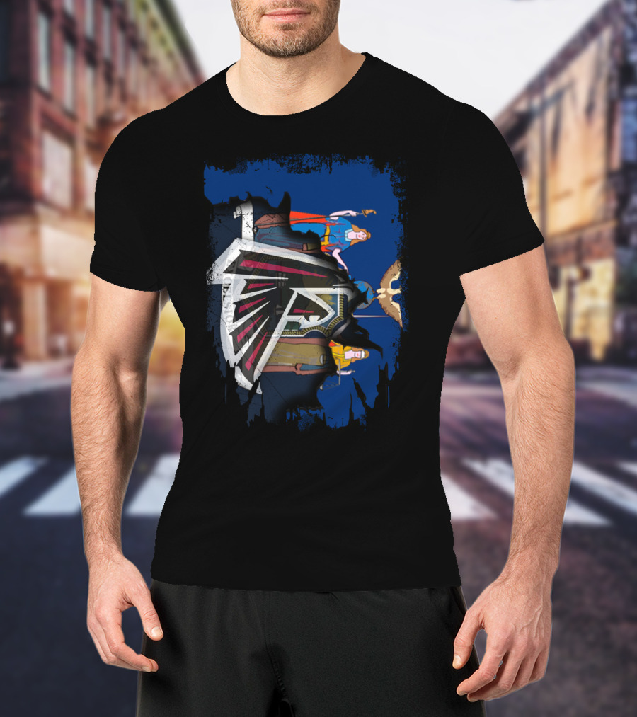 Together New York With Falcons Justice League NFL Mashup T-Shirt