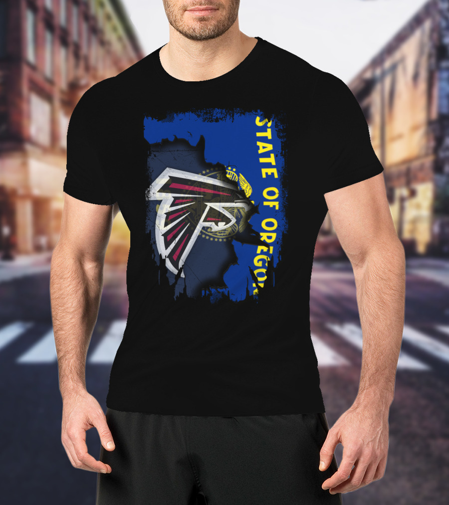 State Of Oregon Falcons Logo Blend T-Shirt