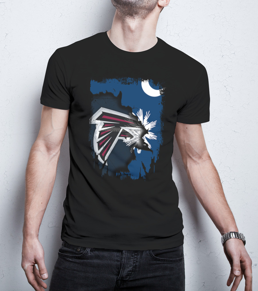 Together South Carolina Falcons Logo With Crescent And Palmetto Tree T-Shirt