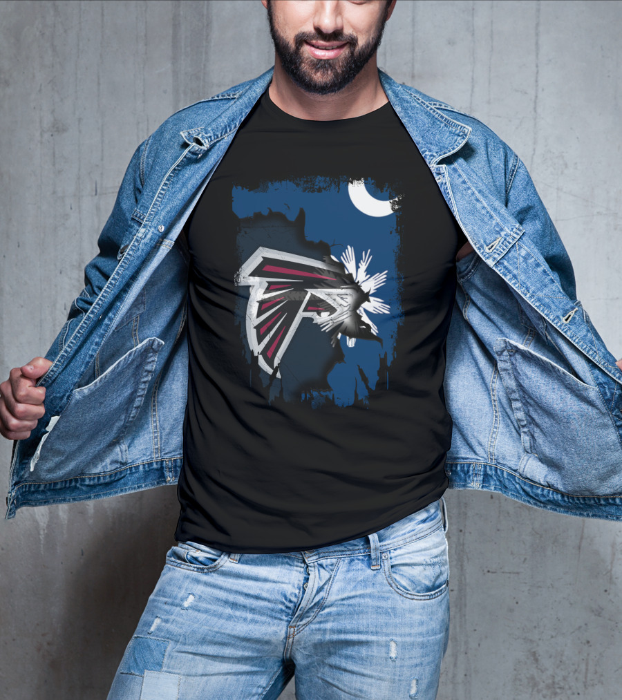 Together South Carolina Falcons Logo With Crescent And Palmetto Tree T-Shirt