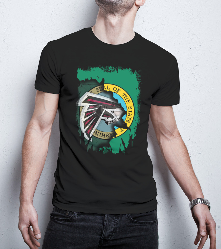 Washington State Seal With Atlanta Falcons T-Shirt