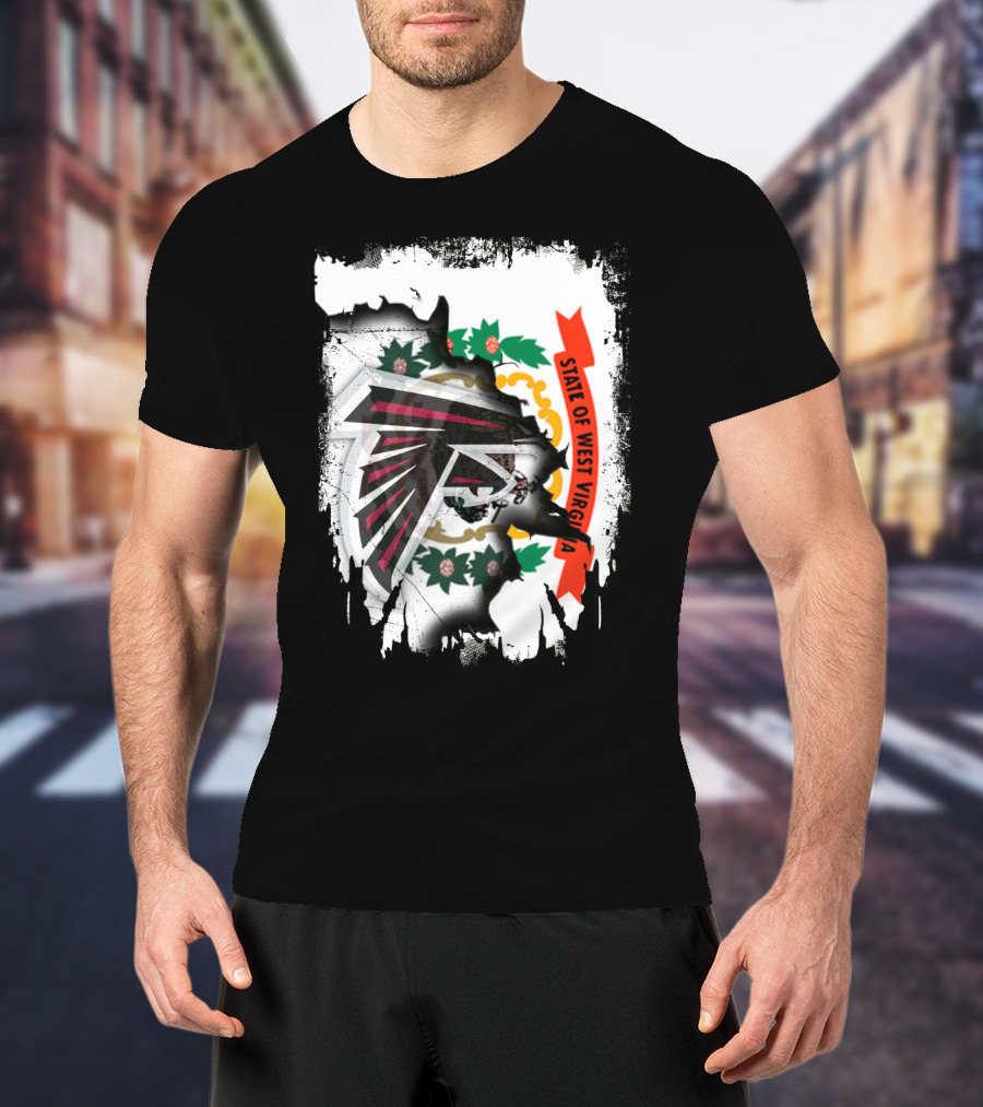 State Of West Virginia Falcons Emblem Collaboration T-Shirt