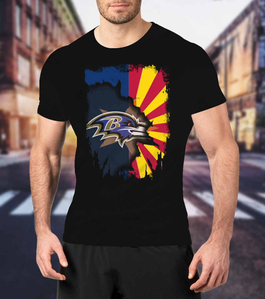 Arizona Meets Baltimore Ravens Team Pride Fan T-Shirt