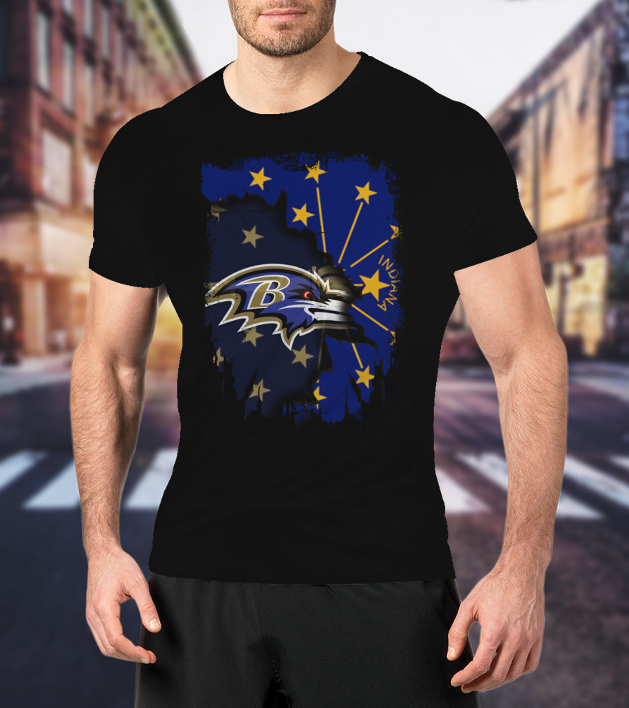Indiana Ravens United With Stars And Torch T-Shirt
