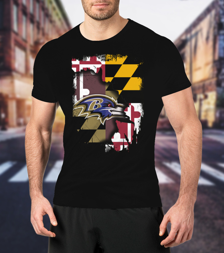 Maryland Pride With Baltimore Ravens T-Shirt