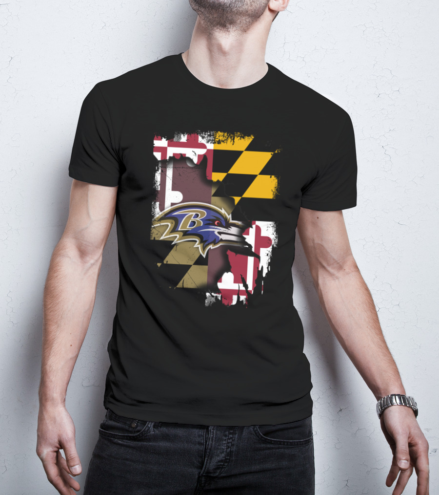 Maryland Pride With Baltimore Ravens T-Shirt
