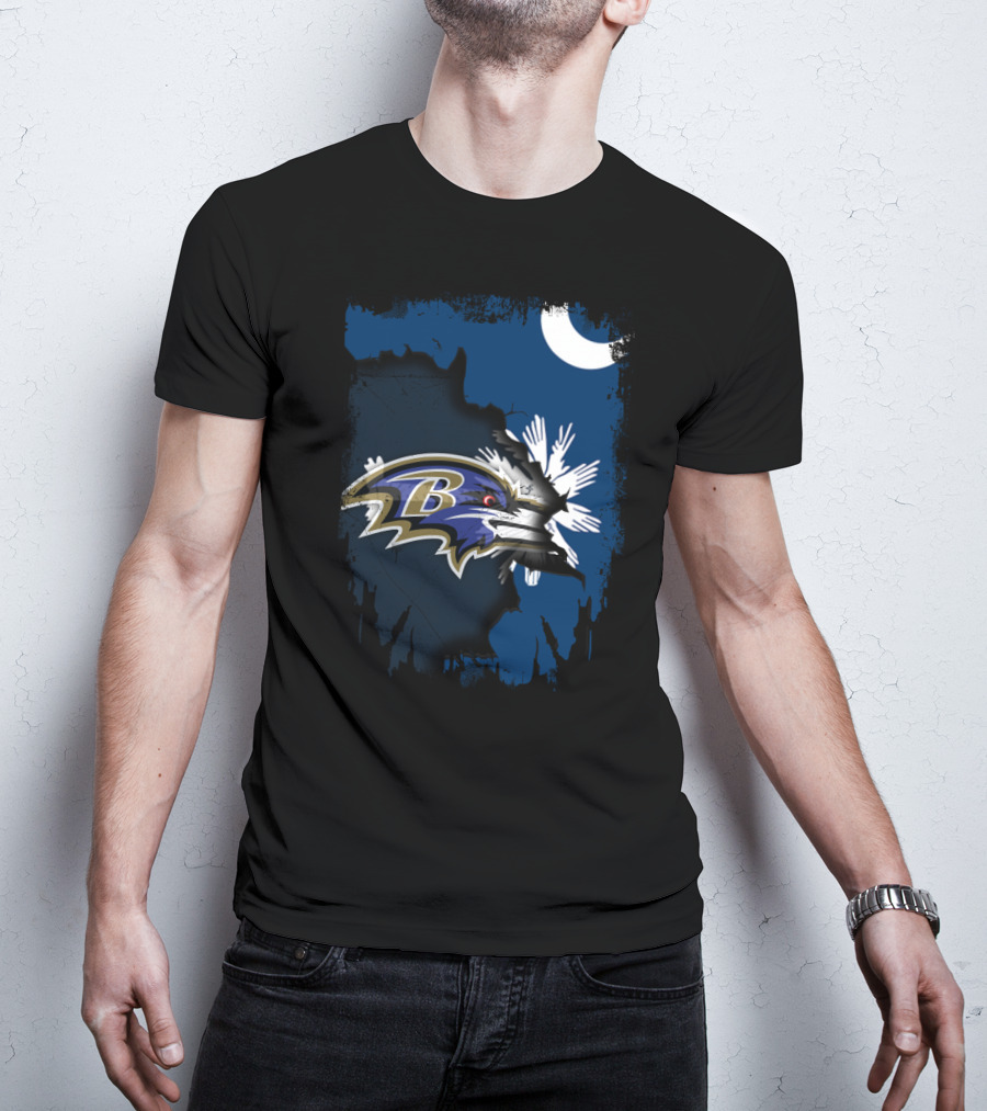Together South Carolina Palmetto With Baltimore Ravens T-Shirt