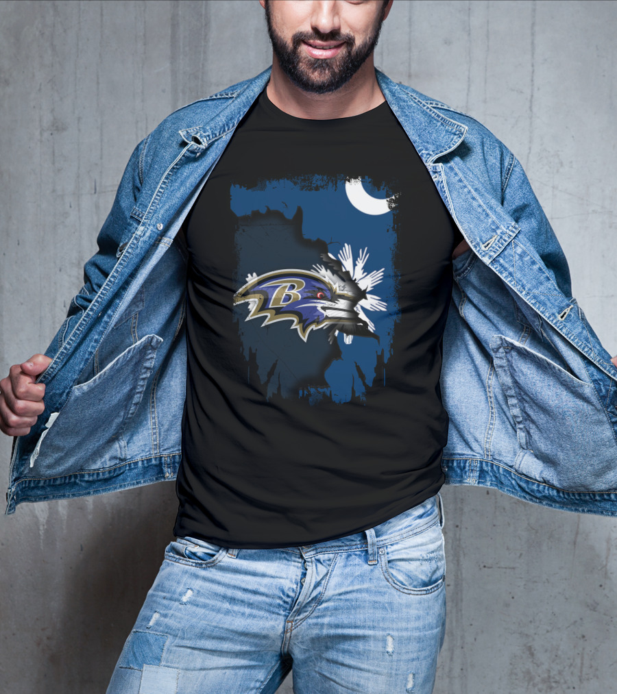 Together South Carolina Palmetto With Baltimore Ravens T-Shirt