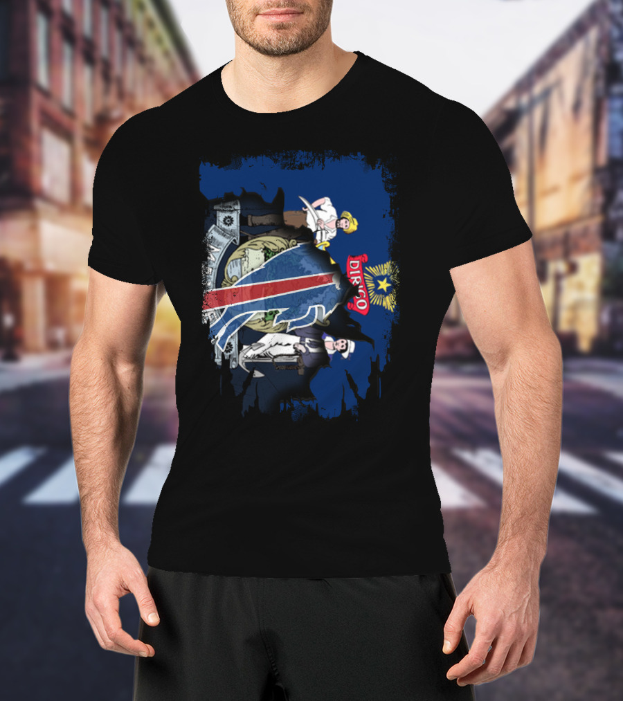 Together Maine Dirigo Buffalo Bills Logo Crest T-Shirt