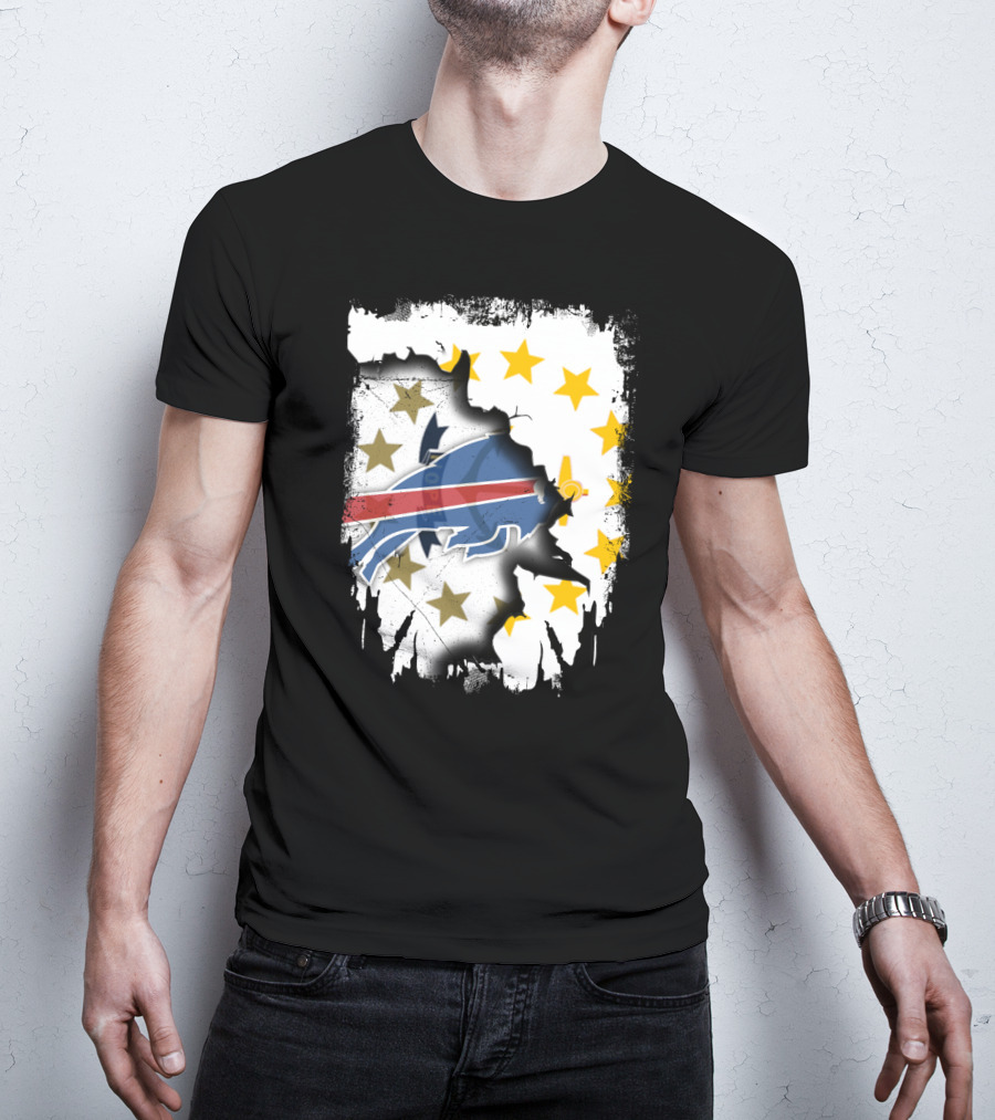 Rhode Island United With Buffalo Bills Burst T-Shirt