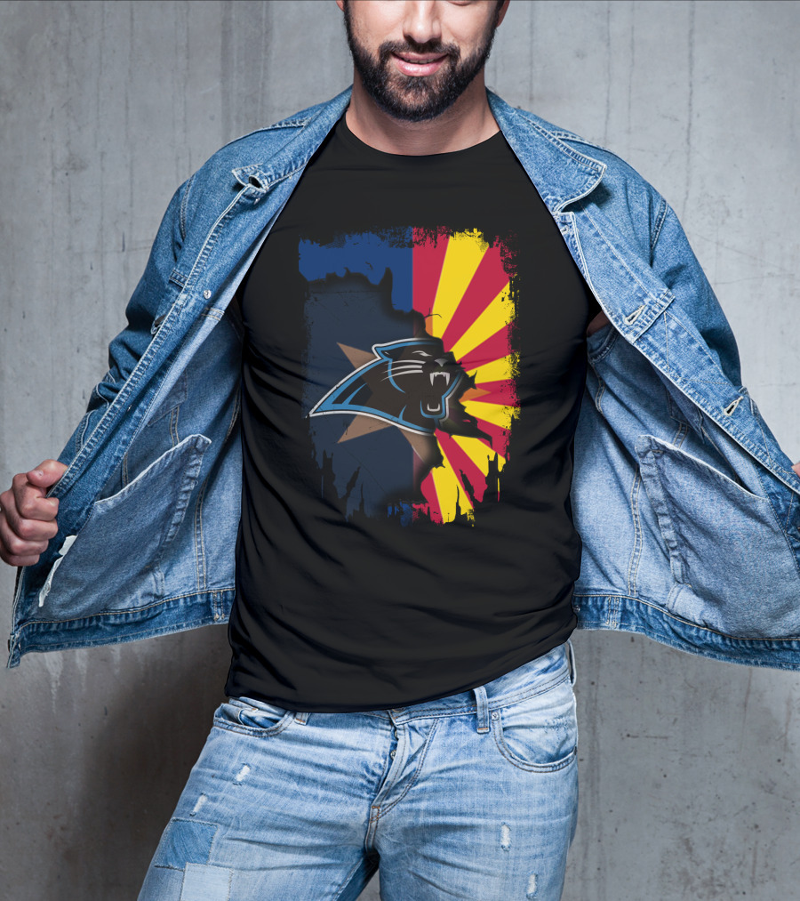 Arizona Panthers Unity With Sunburst Flag T-Shirt