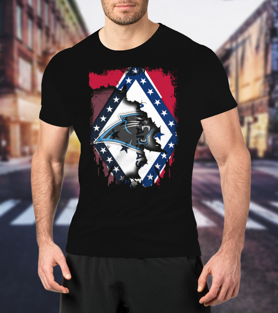 Together Arkansas Panthers American Flag Fusion T-Shirt