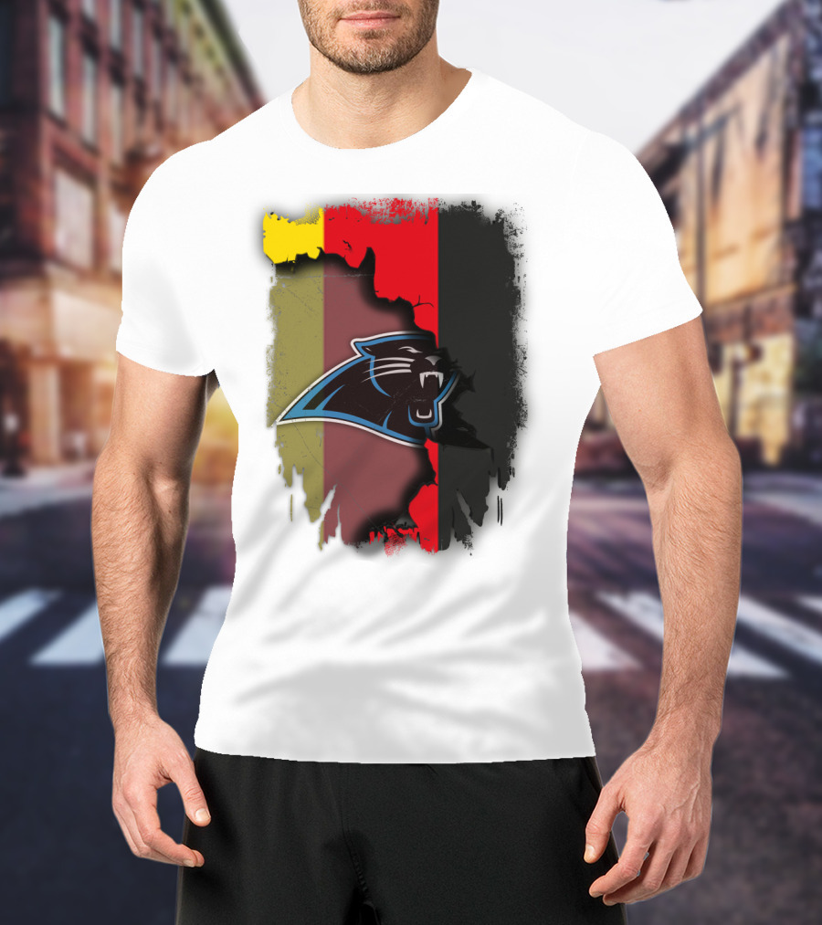 Germany Flag With Panthers Logo Together T-Shirt
