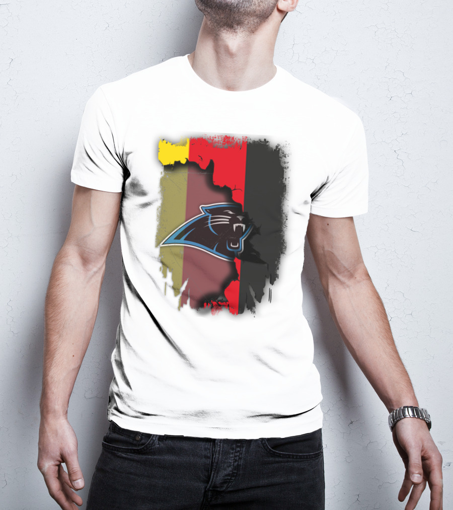 Germany Flag With Panthers Logo Together T-Shirt