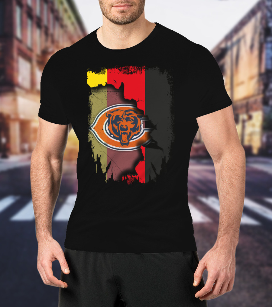 Chicago Bears Germany Flag Fusion T-Shirt