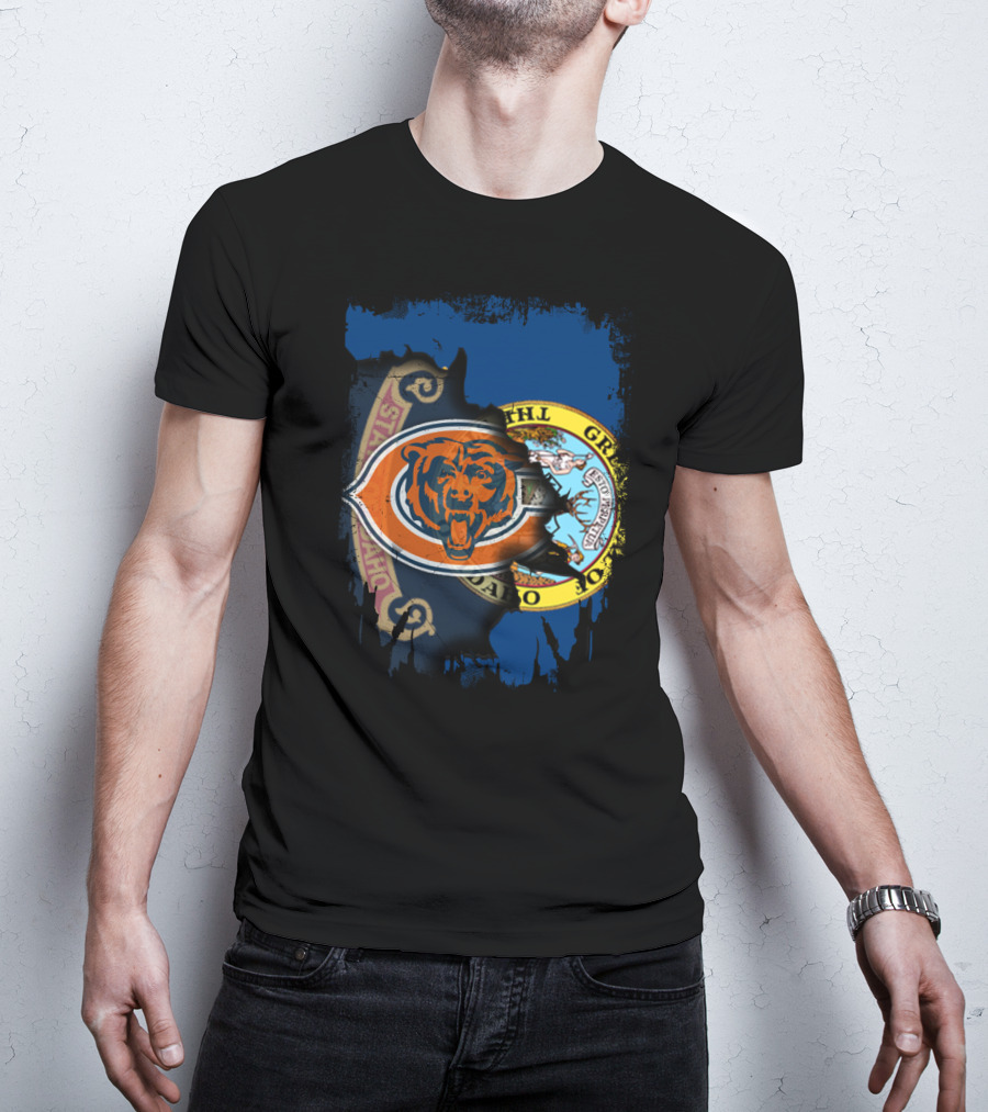 Together Idaho State Chicago Bears Emblem Fusion T-Shirt