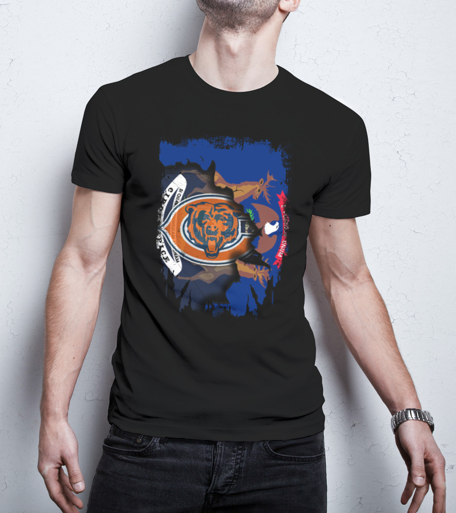 Detroit And Bears Together Michigan T-Shirt