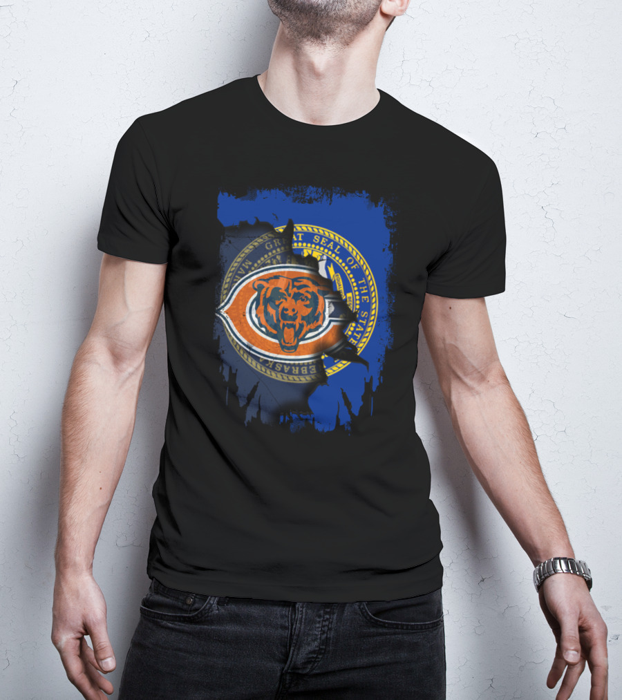 Together Nebraska Chicago Bears Seal T-Shirt