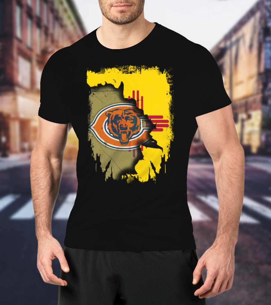 Together New Mexico Bears Chicago Symbol Flag Fusion T-Shirt