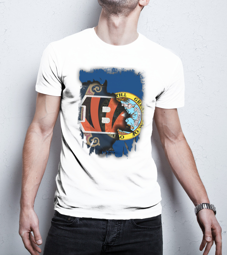Idaho State United With Cincinnati Bengals Emblem T-Shirt