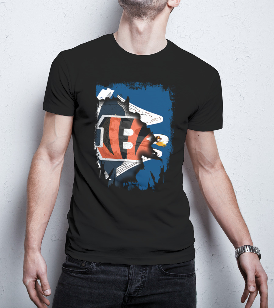 Together Louisiana Bengals Eagles Unity T-Shirt