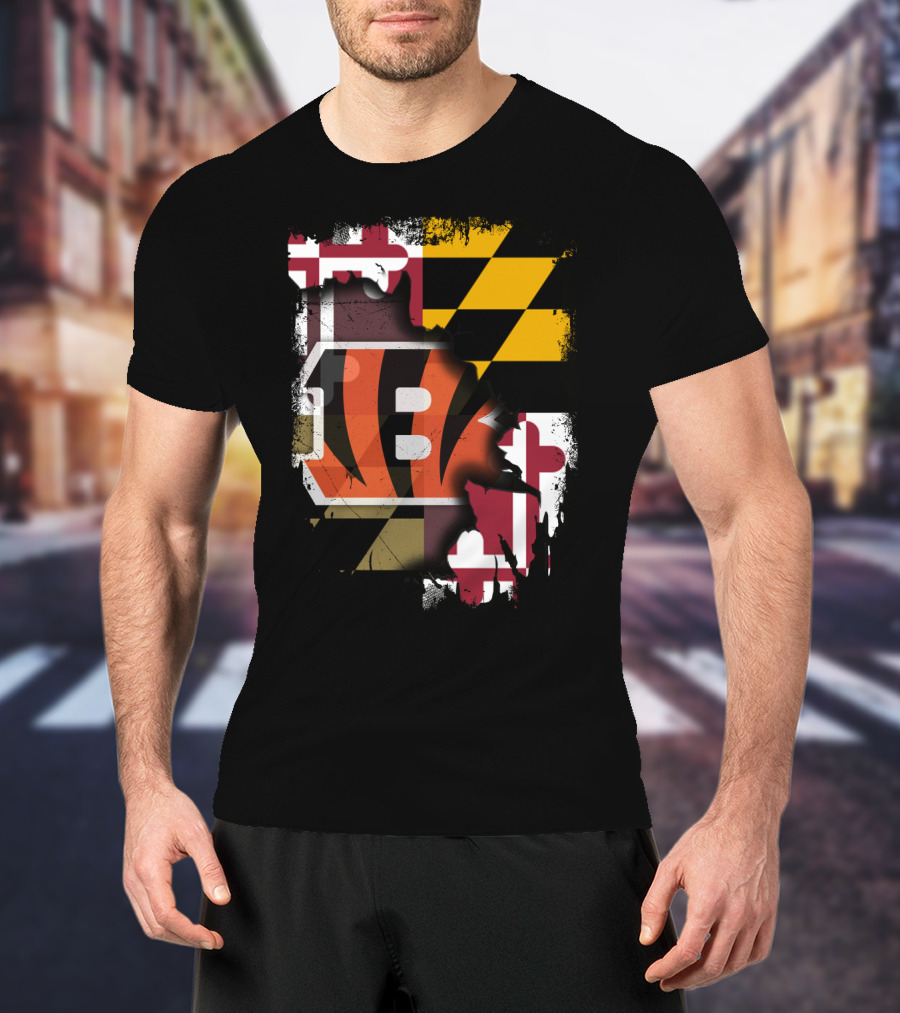 Maryland Flag Bengals Collaboration T-Shirt