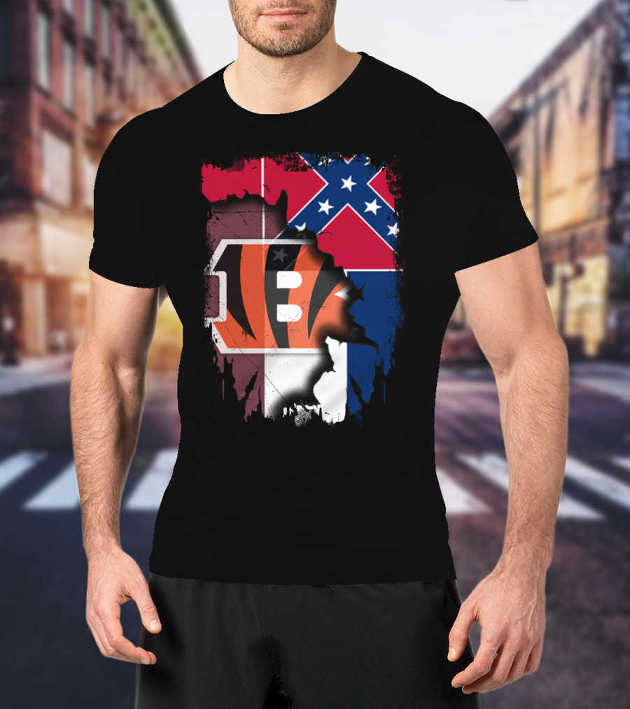 Mississippi Pride With Bengals Fusion T-Shirt