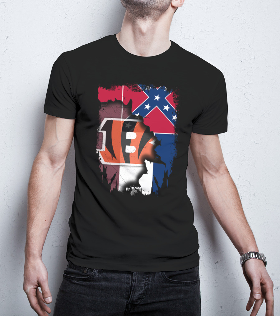 Mississippi Pride With Bengals Fusion T-Shirt