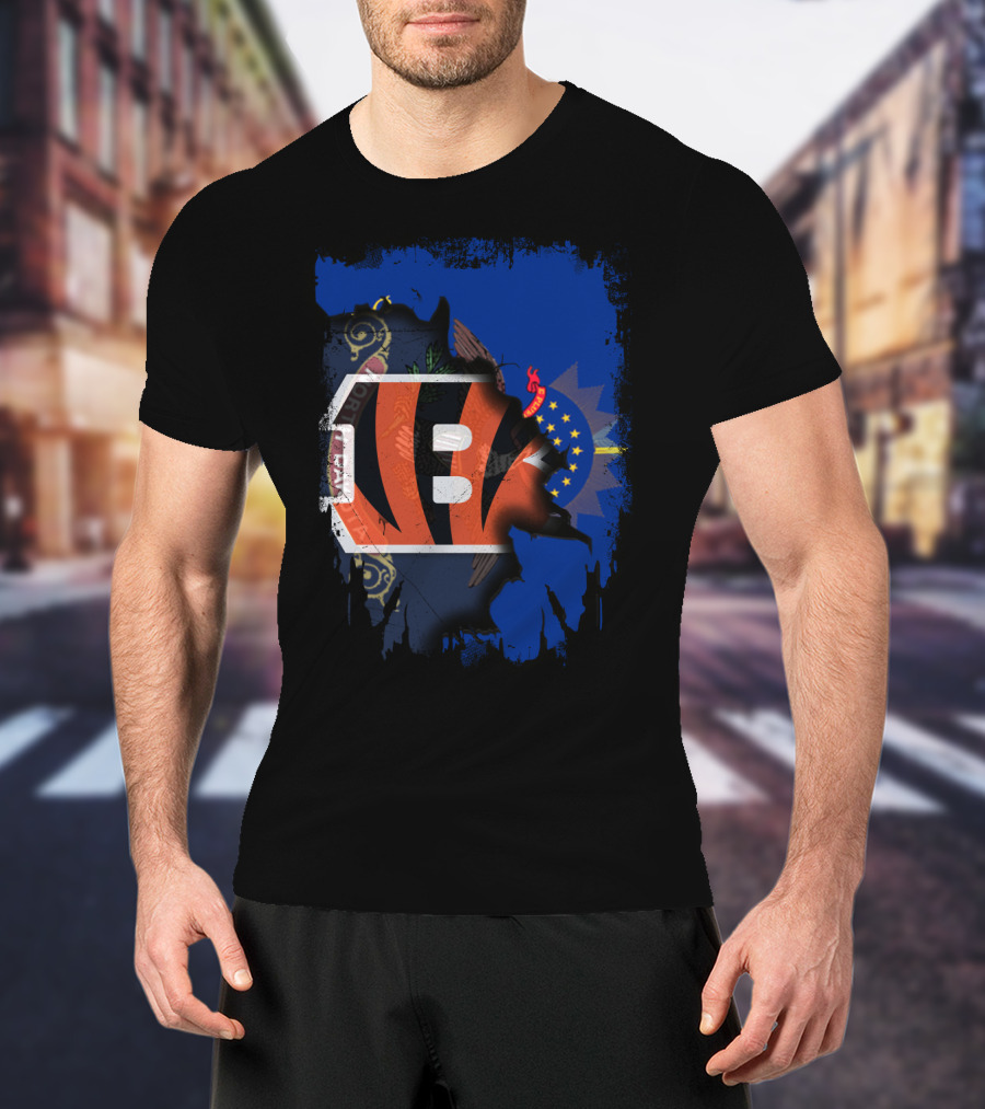North Dakota State Pride With Cincinnati Bengals T-Shirt
