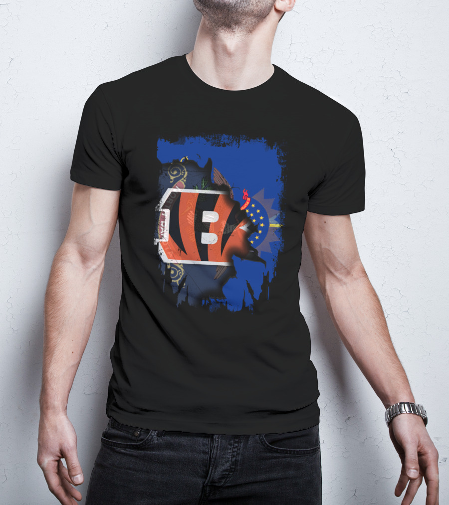 North Dakota State Pride With Cincinnati Bengals T-Shirt