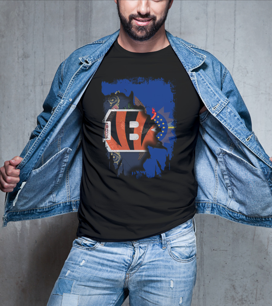 North Dakota State Pride With Cincinnati Bengals T-Shirt