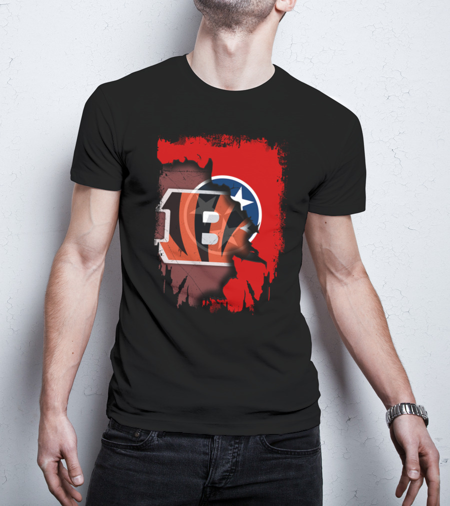 Together Tennessee Bengals Logo Fusion T-Shirt