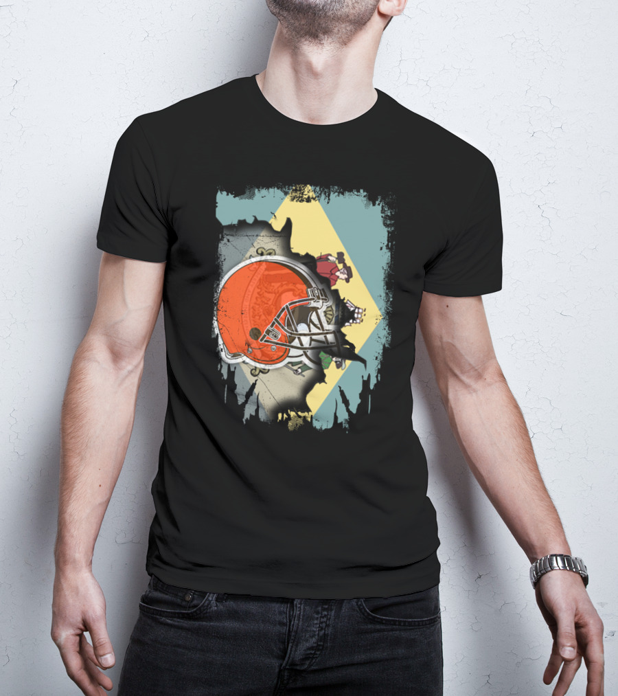Delaware Meets Browns Helmet Collaboration T-Shirt