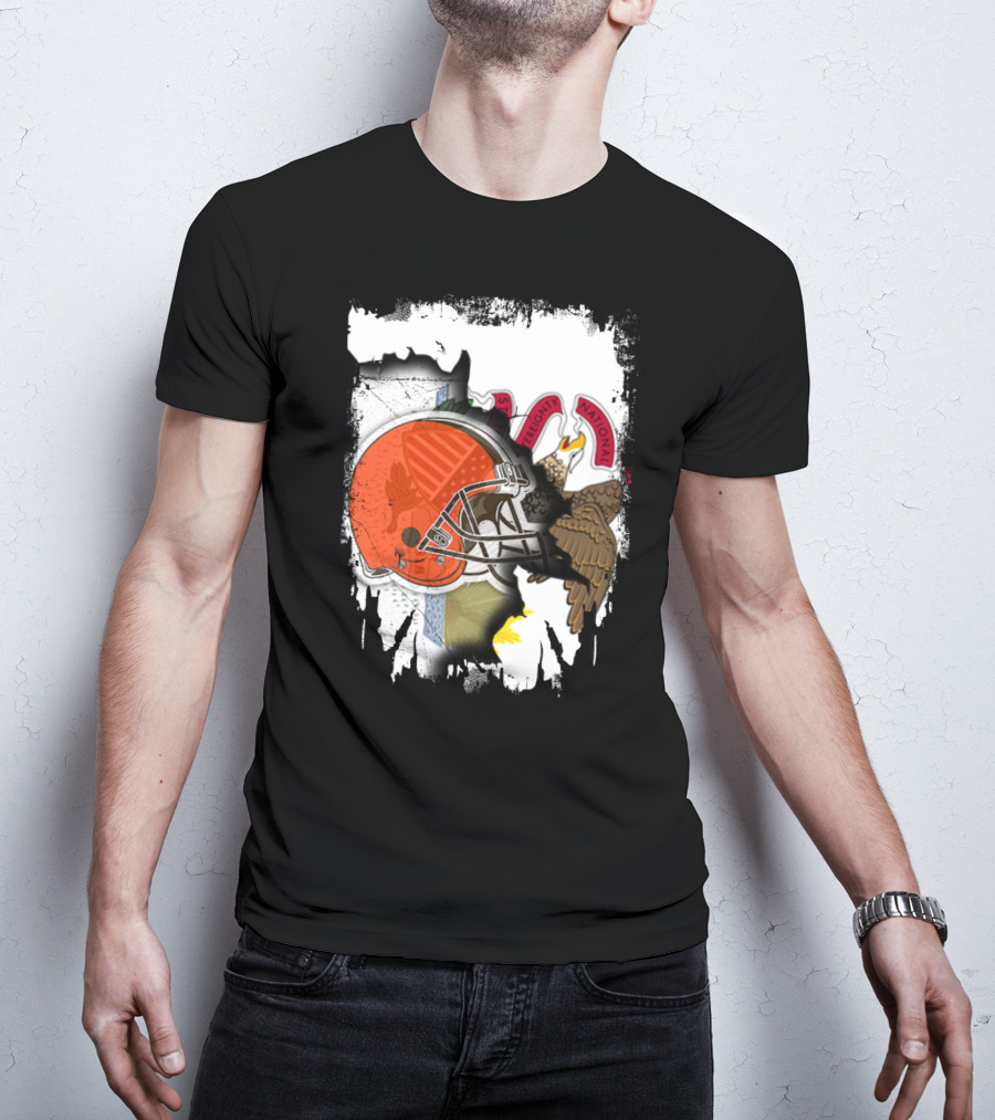 Together Illinois Integrity With Browns Helmet Eagle T-Shirt