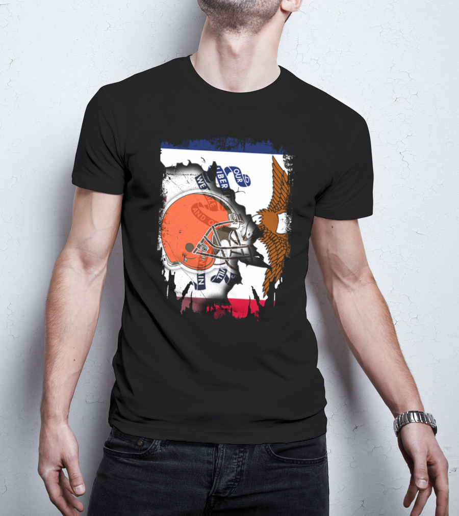 Together Iowa With Browns Helmet And Eagle Flag Elements T-Shirt