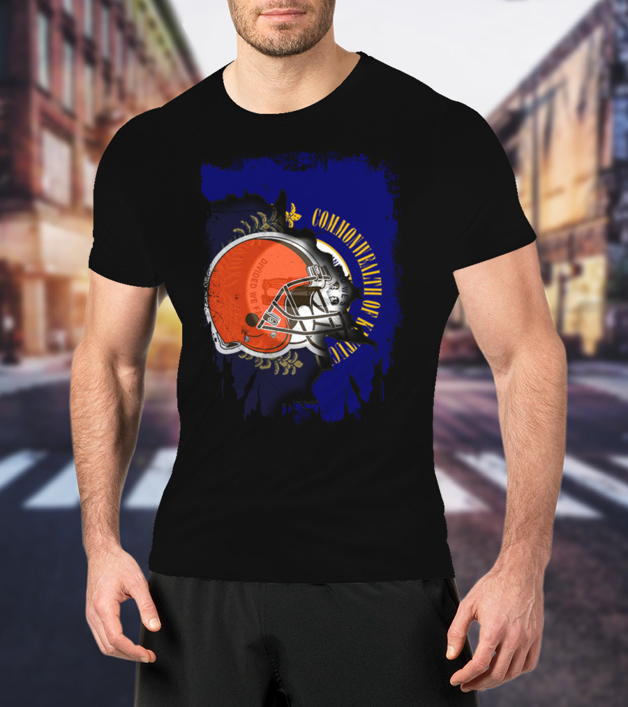 Commonwealth Of Kentucky Browns Helmet Together T-Shirt