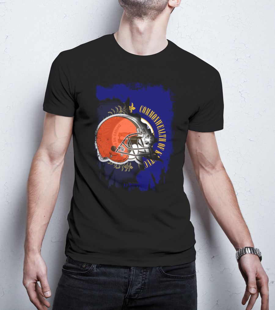 Commonwealth Of Kentucky Browns Helmet Together T-Shirt