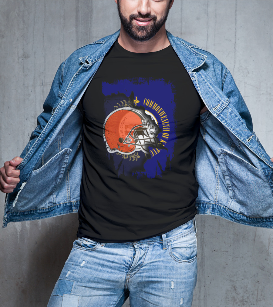 Commonwealth Of Kentucky Browns Helmet Together T-Shirt