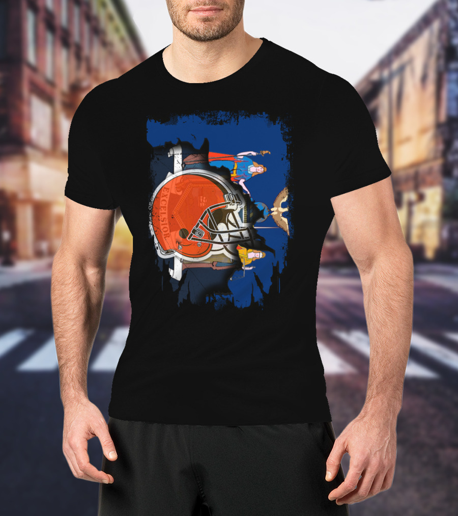Together New York Excelsior Browns Football Helmet Flag T-Shirt