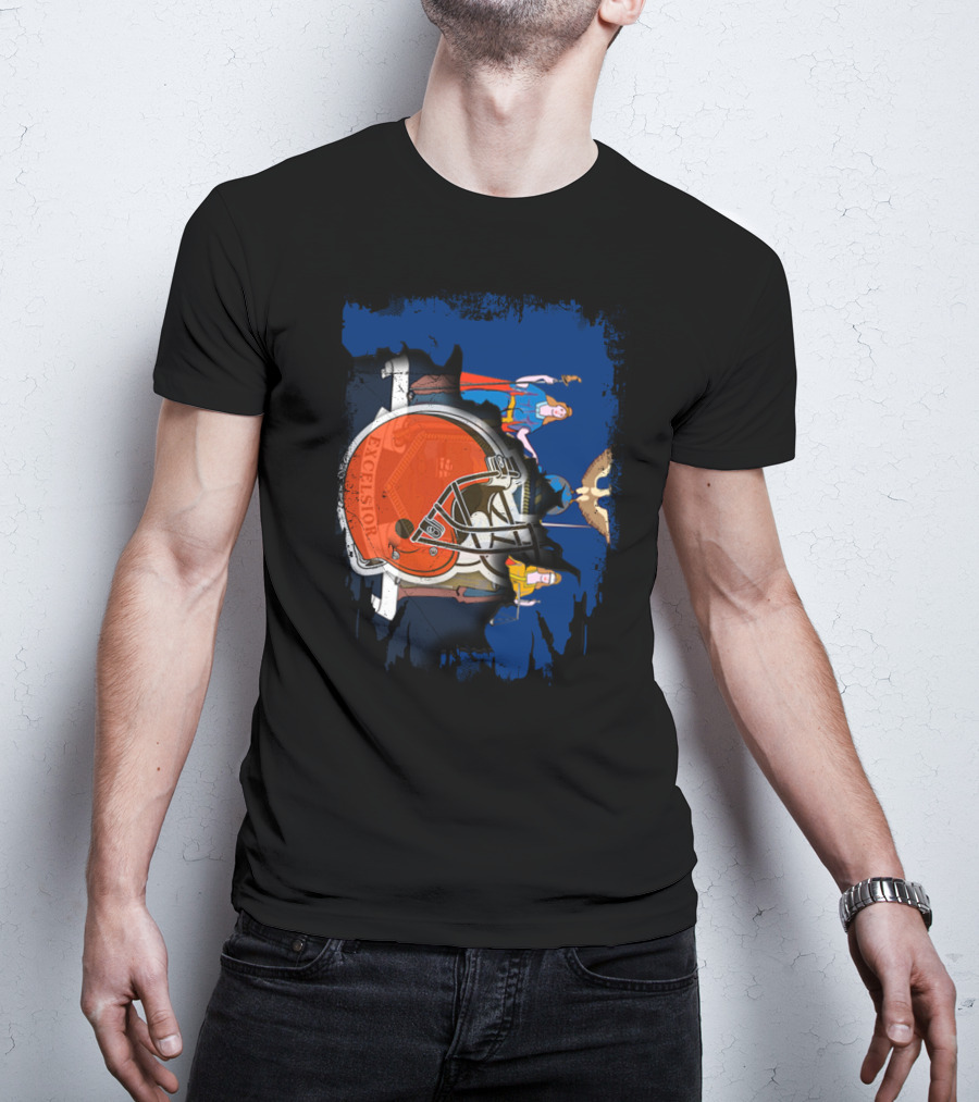 Together New York Excelsior Browns Football Helmet Flag T-Shirt